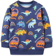 cozy and stylish littlespring toddler boys' crewneck sweatshirt pullover: premium comfort and style for your little one logo