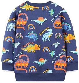 img 3 attached to Cozy and Stylish LittleSpring Toddler Boys' Crewneck Sweatshirt Pullover: Premium Comfort and Style for your Little One