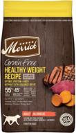 🐶 merrick real meat dry dog food for optimal weight health - recipe logo