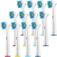 🦷 oral b braun electric toothbrush replacement brush heads - 12 pack - compatible with oralb kids, pro 1000, professional care precision, 3d 2000, vitality, soft 500, pulsonic, complete clean sonic and more! logo