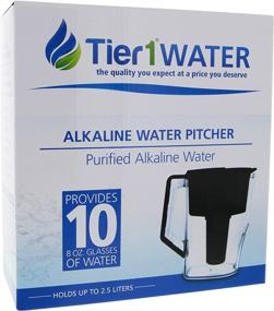img 3 attached to 💧 Tier1 2.5L Alkaline Water Pitcher with Multi-Stage Filtration & BPA Free Material - 1 Filter Included