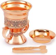 🌹 rose gold metal frankincense resin incense burner - portable censer for yoga & spa aromatherapy логотип