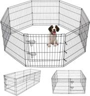 🐾 artmeer 24 inch pet playpen puppy playpen kennels dog fence exercise pen gate fence foldable dog crate 8 panels - ideal for outdoor and indoor pet animal playpen options logo