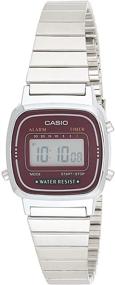 img 4 attached to 🕒 Женские цифровые часы Casio: Элегантный металлический браслет дизайн LA-670WA-4