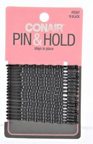 img 3 attached to 💇 Conair Styling Essentials Firm Hold Bobby Pins 18 ea, Black: Pack of 1 - Ultimate Hair Styling and Secure Hold