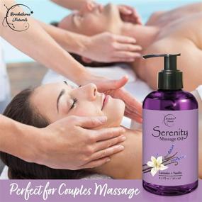 img 2 attached to 🌿 Serenity Massage Oil: Lavender & Vanilla Essential Oils Blend - All-Natural Formula for Relaxation, Stress Relief, and Sore Muscles. Ideal for Massage Therapy & Couples Massage - Brookethorne Naturals