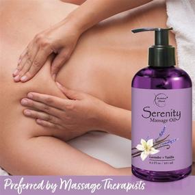 img 3 attached to 🌿 Serenity Massage Oil: Lavender & Vanilla Essential Oils Blend - All-Natural Formula for Relaxation, Stress Relief, and Sore Muscles. Ideal for Massage Therapy & Couples Massage - Brookethorne Naturals