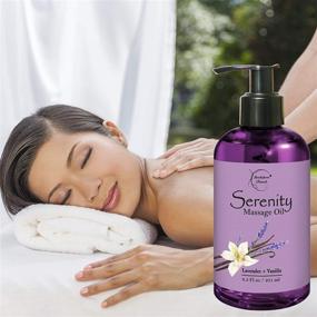 img 1 attached to 🌿 Serenity Massage Oil: Lavender & Vanilla Essential Oils Blend - All-Natural Formula for Relaxation, Stress Relief, and Sore Muscles. Ideal for Massage Therapy & Couples Massage - Brookethorne Naturals