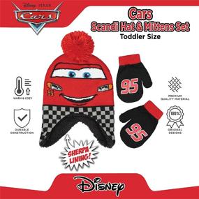 img 1 attached to 🧤 Warm up with Disney Toddler Lightning McQueen Mittens - Perfect Boys' Accessories for Cold Weather Adventures!