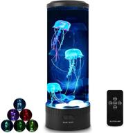 niufan jellyfish lava lamp: remote control 7 color changing lights for bedroom, office, aquarium tank - perfect gift for kids & adults логотип