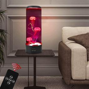 img 2 attached to NIUFAN Jellyfish Lava Lamp: Remote Control 7 Color Changing Lights for Bedroom, Office, Aquarium Tank - Perfect Gift for Kids & Adults