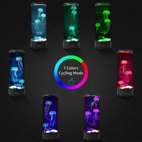 img 3 attached to NIUFAN Jellyfish Lava Lamp: Remote Control 7 Color Changing Lights for Bedroom, Office, Aquarium Tank - Perfect Gift for Kids & Adults