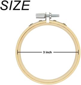 img 3 attached to 🧵 Similane 12 Pack 3 Inch Bamboo Embroidery Hoops – Circle Cross Stitch Hoop Rings for Embroidery and Cross Stitching, Mini Embroidery Hoop Ideal for DIY Projects