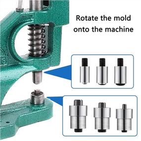 img 2 attached to 💪 Wisfor Grommet Press Tool Machine: Your Heavy Duty Hand Press Solution with 1500 Pcs of Grommets