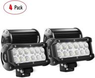 🔆 super bright nilight 60002f-c led light bar - 4pcs, 36w, 6.5 inch, flood, off road, driving, boat, jeep logo