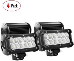 img 4 attached to 🔆 Super Bright Nilight 60002F-C LED Light Bar - 4PCS, 36W, 6.5 Inch, Flood, Off Road, Driving, Boat, Jeep