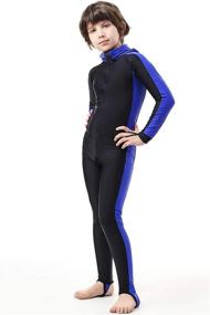 img 1 attached to Sun Protection Stinger Suit Full 👙 Body Swimsuit for Boys and Girls: Labelar Swimwear