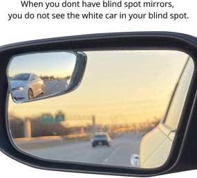 img 2 attached to 🔍 Боковые зеркала Utopicar Blind Spot Mirrors - оригинальный дизайн, идеальное соответствие для автомобильных боковых зеркал, полностью регулируемые с пластиковой рамкой - OEM-модель для улучшенного обзора слепых зон (2 штуки)