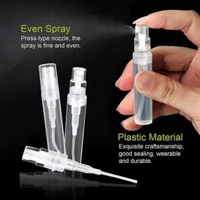 img 1 attached to 🌬️ FANDAMEI 60 Pack 3ml Mini Clear Plastic Spray Bottle: Ideal for Cleaning, Travel, Essential Oils, Perfume Atomizer