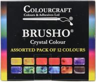 набор красок brusho crystal colour colourcraft - 12 цветов, 0.5 унции каждый (всего 6 унций) логотип