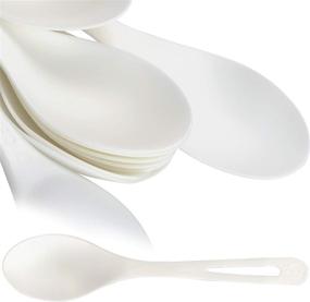 img 4 attached to 🌱 Certified Compostable Biodegradable Spoons: 100 Pack of Eco-Friendly, Non-GMO Plant-Based Plastic Utensils! Safe for Hot/Cold Foods, No Wood Taste!