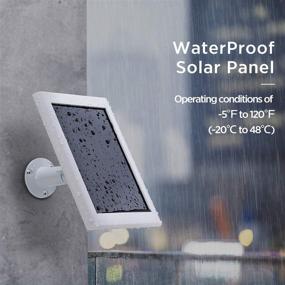 img 1 attached to 🔋 OLAIKE Waterproof Solar Panel Charger for Stick Up Cam Battery/Spotlight Cam Battery - Power Continuously, 5V/3.5W(Max) Output, with Secure Wall Mount &amp; 3.8M/12ft Power Cable (Camera Not Included), White-01