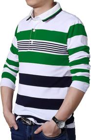 img 3 attached to SHUIANGRAN Men's Casual Striped Fashion T-Shirts: Apparel and Shirts