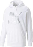 puma classics hoodie white silver logo