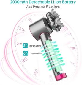 img 1 attached to 💪Универсальный портативный массажный пистолет 4 в 1 для мышц, фен-диффузор для волос, массажер головы и массажный пистолет для кожи головы - ионизирующий фен для волос, многоскоростной массажный пистолет для спортсменов дома или офиса.