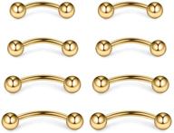 enhance your beauty with ruifan eyebrow piercing jewelry barbell: women's must-have body jewelry logo