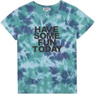 🌈 playful and lively: explore the 'have some fun today' youth tie dye tee! logo