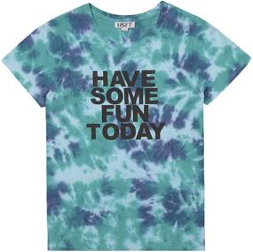 img 4 attached to 🌈 Playful and Lively: Explore the 'Have Some Fun Today' Youth Tie Dye Tee!