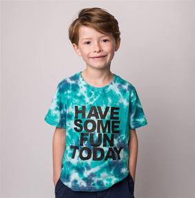 img 2 attached to 🌈 Playful and Lively: Explore the 'Have Some Fun Today' Youth Tie Dye Tee!