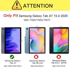 img 3 attached to 📱 Детский чехол AVAWO для Samsung Galaxy Tab A7 10.4 2020 - Ударопрочный чехол с возможностью стойки (черный)