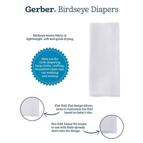 img 3 attached to 👶 Высокая впитываемость: GERBER 10 штук Пельенка Birdseye с подукладкой, белая