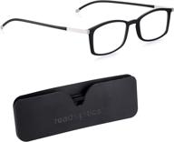 👓 ultra-protective blue light blocking glasses (0.0-2.5): flat folding design for men with bonus protective case - read optics logo