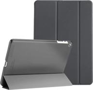 📱 procase ipad 2 3 4 case (old model) - slim lightweight stand case with translucent frosted back smart cover for apple ipad 2/3/4 - gray логотип