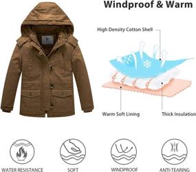 img 1 attached to WenVen Winter Thicken Cotton Hooded Boys' Jackets & Coats