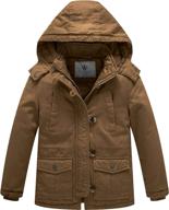 wenven winter thicken cotton hooded boys' jackets & coats logo