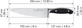 img 1 attached to 🔪 HENCKELS Forged Synergy Chef's Knife 8-inch, Black - The Ultimate Culinary Tool for Precision and Style