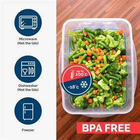 img 2 attached to Utopia Kitchen 18-Piece Plastic Food Containers Set: Airtight Lids, Reusable & Leakproof Lunch Boxes – Microwave & Freezer Safe