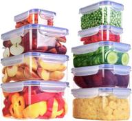 utopia kitchen 18-piece plastic food containers set: airtight lids, reusable & leakproof lunch boxes – microwave & freezer safe logo