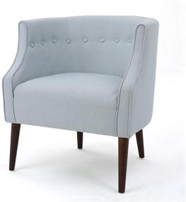 img 4 attached to 🪑 Comfortable and Stylish: Christopher Knight Home Brandi Light Sky Fabric Club Chair