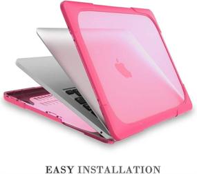 img 1 attached to 🎀 May Chen MacBook Air 13 Inch Case 2020 2019 2018 Release A2337 M1 A2179 A1932 - Pink, Heavy Duty Hard Case with Kickstand for Retina Display & Touch ID