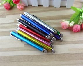 img 1 attached to 🖊️ iBart Touch Screen Stylus Pens - Mesh Fiber Tips for iPhone, iPad, Kindle, Tablet (10 Colors)