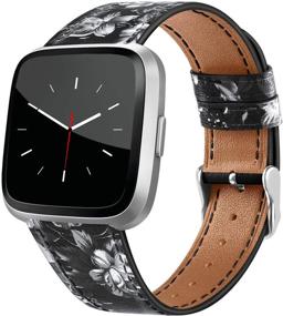 img 4 attached to 👌 Кожаные ремешки высокого качества BOTNUW: идеальные ремешки Fitbit Versa 2 и Versa Bands & Versa Lite для женщин и мужчин!