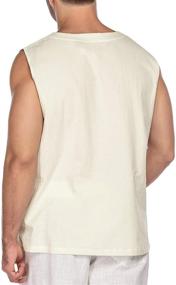 img 2 attached to 👕 COOFANDY: Stylish Sleeveless Men's Cotton Hippie Shirts