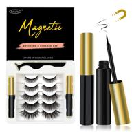 tiktok magnetic eyelashes natural look - upgraded super strong magnetism, 5 styles magnetic lashes with 2 tube 5ml eyeliner and 1 applicator - perfect gifts for women logo