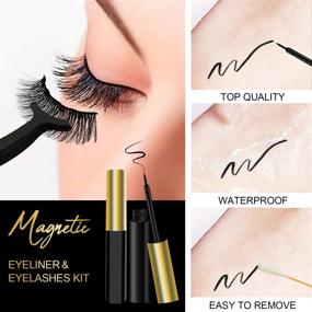 img 1 attached to Tiktok Magnetic Eyelashes Natural Look - Upgraded Super Strong Magnetism, 5 Styles Magnetic Lashes with 2 Tube 5ML Eyeliner and 1 Applicator - Perfect Gifts for Women