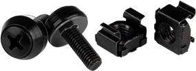 img 2 attached to StarTech.com M5 x 12mm Screws and Cage Nuts (100 Pack) - Black, for Server Rack/Cabinet